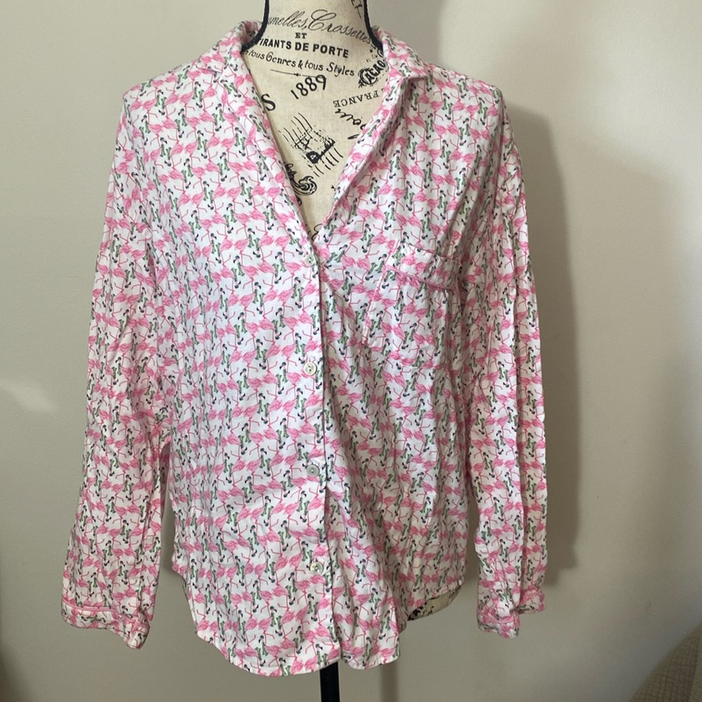 Victoria’s Secret Flamingo Print Pajama Top